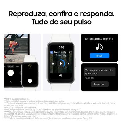 Samsung Galaxy Fit3 Prata Display de 1.6" AMOLED