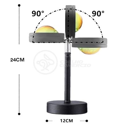 Luminária Projetor Smart Tech Mini Ring Light Sunset para Ambiente Decorativo com Luz Circular USB