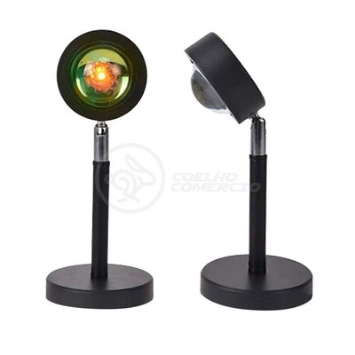 Luminária Projetor Smart Tech Mini Ring Light Sunset para Ambiente Decorativo com Luz Circular USB