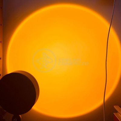 Luminária Projetor Smart Tech Mini Ring Light Sunset Pôr do Sol para Ambiente Decorativo USB 5V 5W