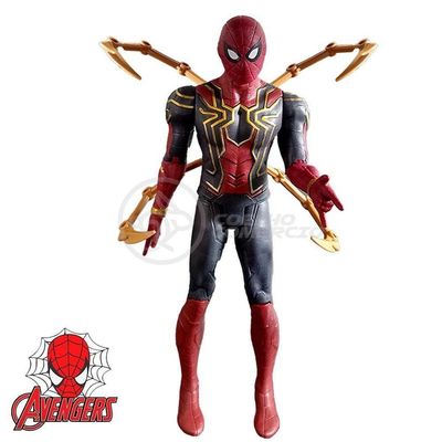 Boneco Action Figure Homem Aranha Traje de Ferro4 com Função Musical Vermelho Smart Bracelet