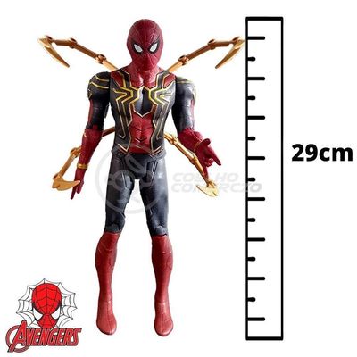Boneco Action Figure Homem Aranha Traje de Ferro4 com Função Musical Vermelho Smart Bracelet
