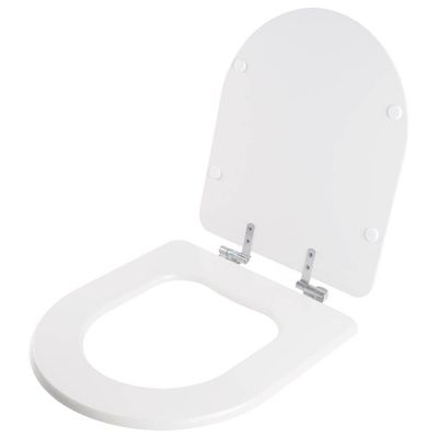Assento Sanitário Smart Alongado Resina Plástica Fechamento Suave Branco Pontto Lavabo