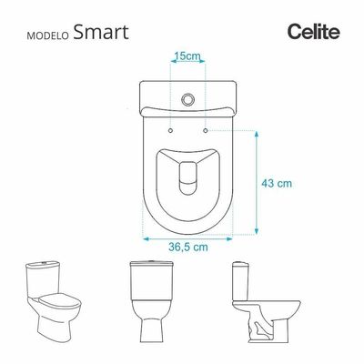 Assento Sanitário Smart Noite Convencional Fechamento Suave Almofadado Preto Fosco Pontto Lavabo