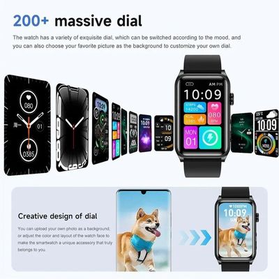 Relógio Inteligente Feminino Smartwatch com Pulseira de Silicone Preto Lige