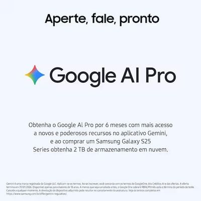 Smartphone Samsung Galaxy S25 FE 8GB 256GB 50MP Azul Marinho