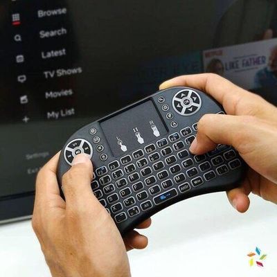 Mini Teclado Controle Sem Fio Para Smart Tv Tv Box Pc