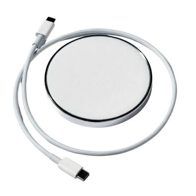 Carregador sem Fio MDM Qi 15W Compacto para Smartphone Indução Branco 1