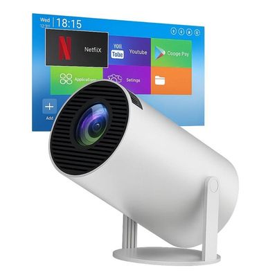 Aparelho de Projeção MDM Smart 4K com Wifi HDMI USB Bluetooth Bivolt Imagem 30 a 200 Polegadas Preto