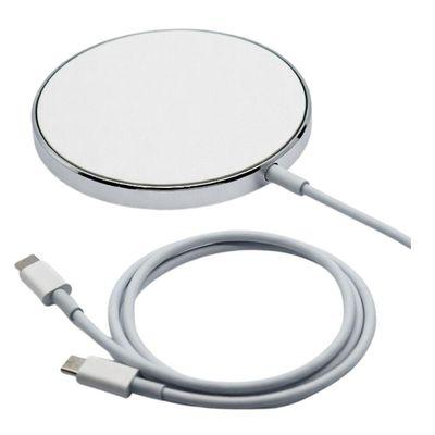 Carregador sem Fio MDM Qi 15W Compacto para Smartphone Indução Branco 1