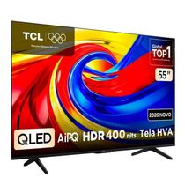 QLED Smart TV TCL 55P7L 55" 4K Ultra HD QLED Preto Google TV Wi-Fi 220V