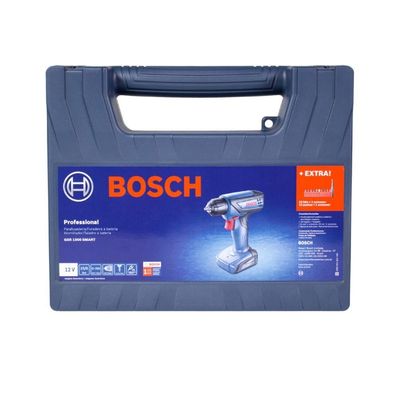 Parafusadeira Furadeira Bosch para Uso Profissional GSR 1000 Smart com Kit 120W Amarelo 12V