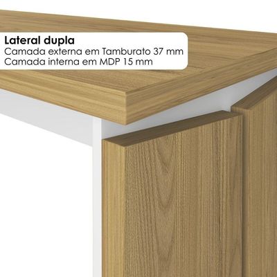 Mesa Escritório em l Smart Moderno MDP 168,5CM Branco Artany