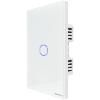 Interruptor Touch Smart Tramontina 1 Canal Painel Vidro Branco