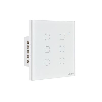 Interruptor Smart EWS 1006 com Controle por Toque e Wi- Fi Branco Intelbras