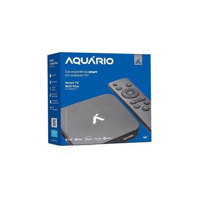 Receptor Smart TV Box Aquário STV-3000Plus 4K 60 Fps Wi- Fi Dual Band 16GB Android 11