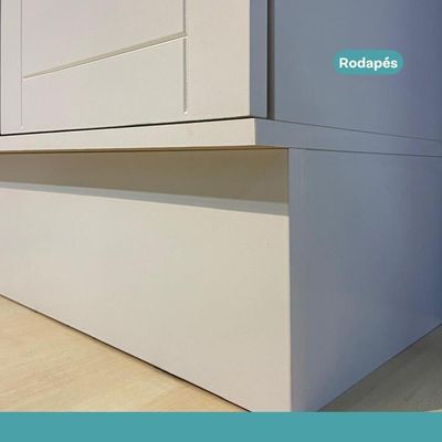 Cozinha Completa Milla Smart 10 Portas 5 Gavetas MDF 250CM Branco