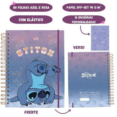 Caderno Universitário DAC Stitch Smart Capa Dura 80