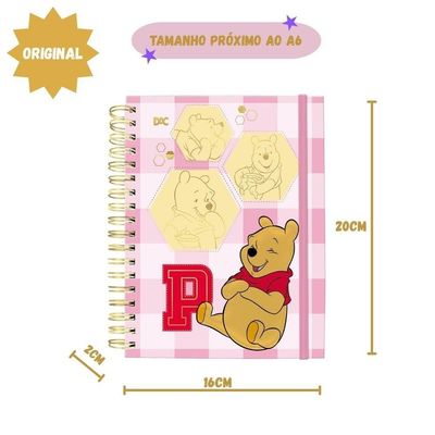 Caderno DAC Smart Mini Ursinho Pooh Capa Dura 80
