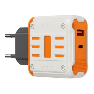 Carregador Dual Usb C com Usb MDM para Smartphone e Tablet com Cabo Lightning Incluso