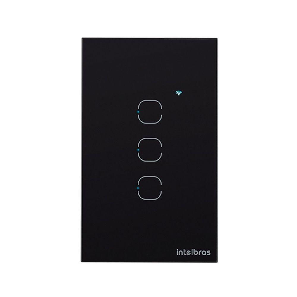 Interruptor Smart Wi-Fi Touch 3 Teclas EWS 1003 4850018 Preto Intelbras
