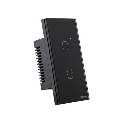 Interruptor Smart Wi-Fi Touch EWS 1002 com Controle Remoto e Comandos de Voz Preto Intelbras