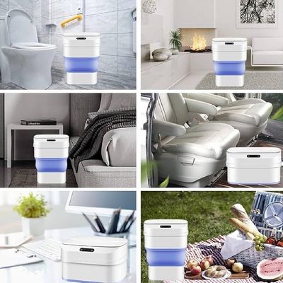 Cesto De Lixo Retratil Smart Lixeira Automatica Sensor Inteligente A Prova De Agua Azul