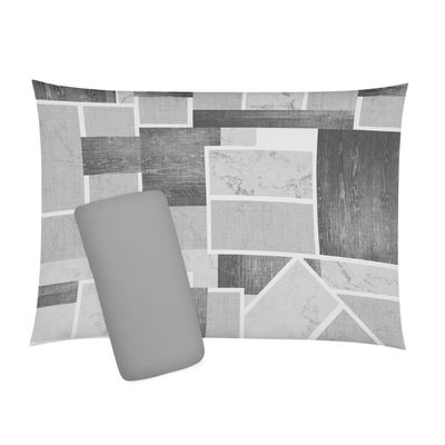 Jogo de Lençol e Cama Solteiro Esplendor 2 Peças 100% algodão 88cm x 1,88m x 30cm Cinza