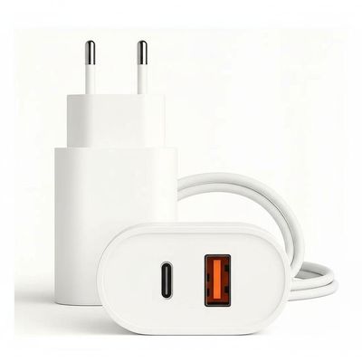 Carregador para Smartphone MDM Power Delivery 20W com Cabos Tipo C e Lightning Preto