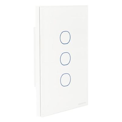 Interruptor Smart CB2S Touch Wi-fi 3 Canais App e Voz Bivolt Branco Tramontina