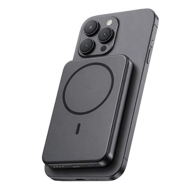 Carregador sem Fio Power Bank 5000mAh MDM para Smartphone Qi Preto