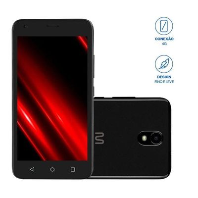 Smartphone Multilaser e Pro 1GB RAM 32GB Camera 5MP Android 11 Go Tela 5 Polegadas Preto