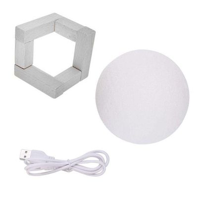 Umidificador de Ar Noturno Lua Smart Tech 880 ml com Iluminação LED 3D Bivolt