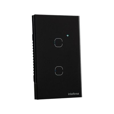 Interruptor Smart Zigbee Touch EZS 1002 4850048 com Controle por Aplicativo Preto Intelbras