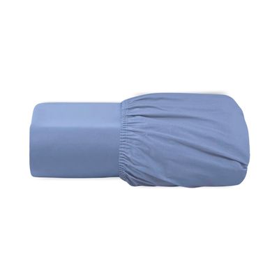 Lençol  - Linha Essencial - Fio 30/1 Penteado - 100% Algodão Dach Solteiro / Azul