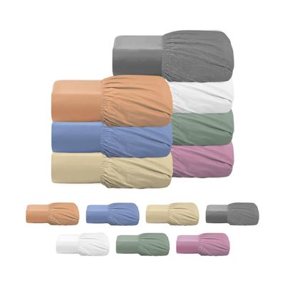 Lençol  - Linha Essencial - Fio 30/1 Penteado - 100% Algodão Dach Solteiro / Azul