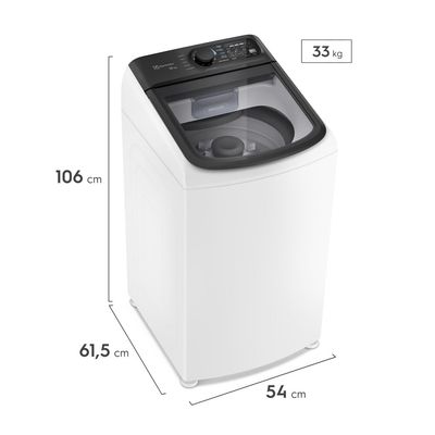 Máquina de Lavar Electrolux Efficient 13kg Branca Compacta, Econômica e Pré-diluição (LET13) 127V