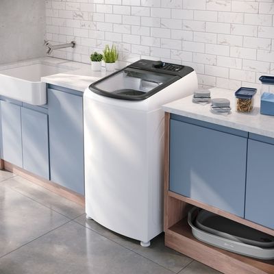 Máquina de Lavar Electrolux Efficient 12kg Branca Compacta, Econômica e Pré-diluição (LET12) 127V