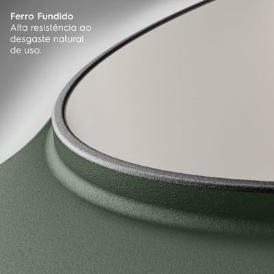 Panela de Ferro Fundido Esmaltado Molheira Electrolux 20cm verde Linha 100 Anos Celebre Temperos