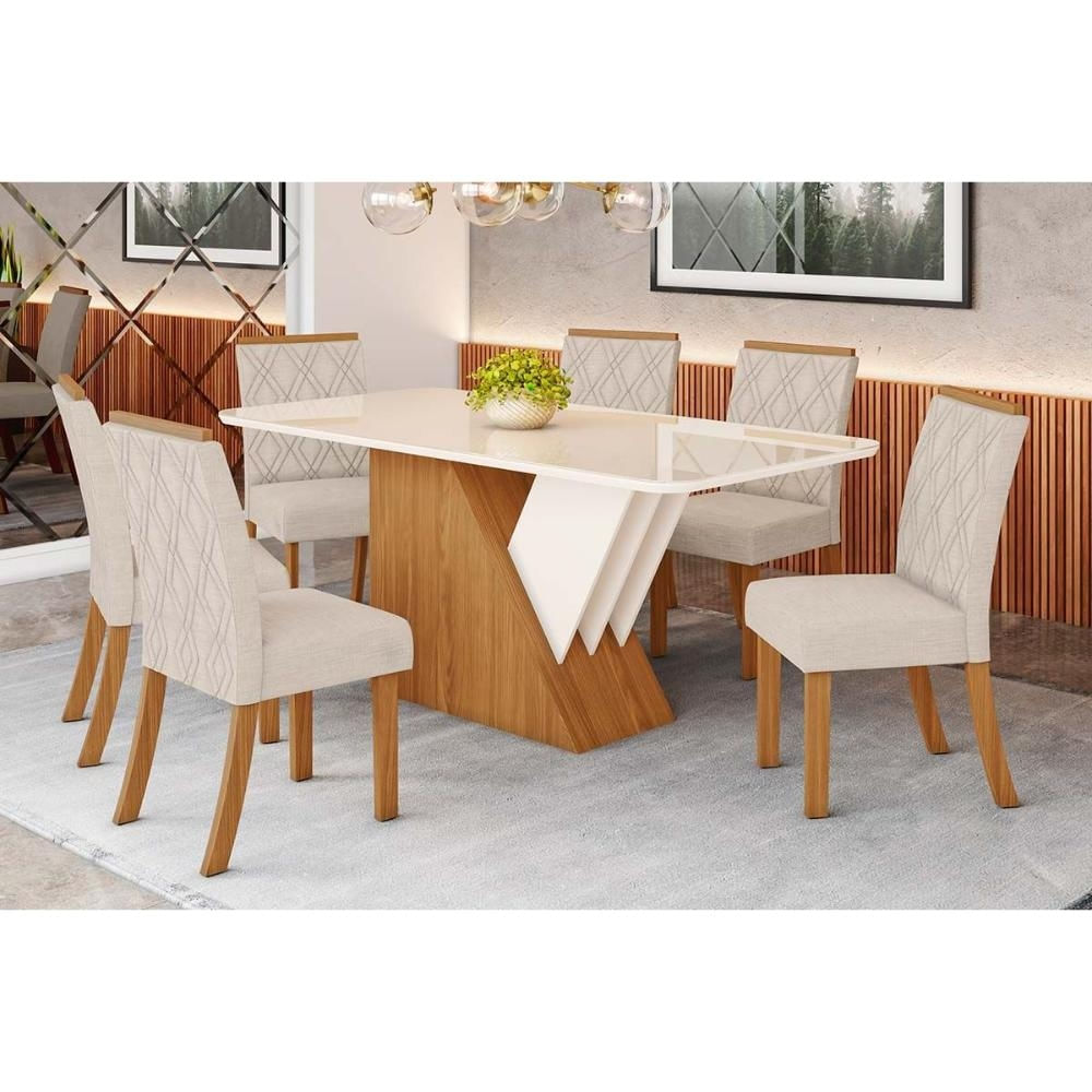 Mesa Sala Jantar Épic + 6 Cad Vita Nature/Light Henn