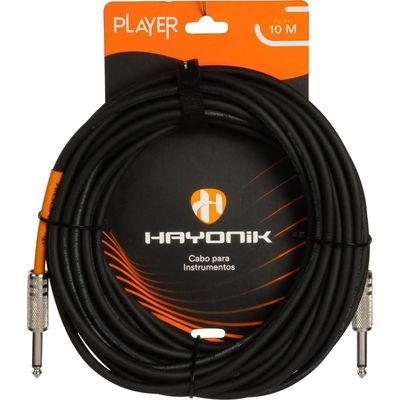 Cabo para Instrumento Hayonik Player P10 X P10 10M Preto