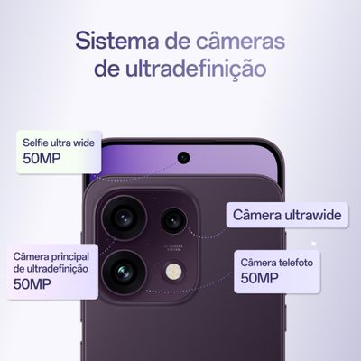 Smartphone OPPO Reno 16F 5G 256GB Violeta Crepúsculo Octa Core