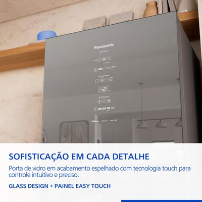 Geladeira Panasonic BB65M 467L Frost Free Inverter Bivolt Espelhada