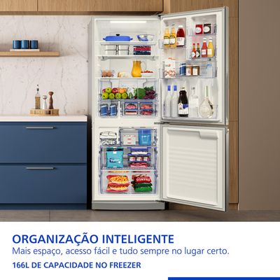 Geladeira Panasonic BB64PV 475L Frost Free Inverter Bivolt Aço Escovado