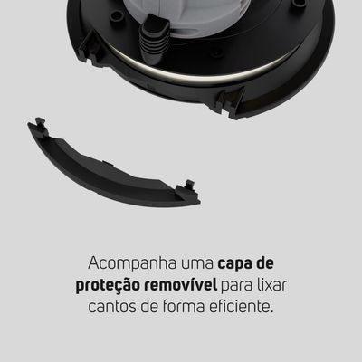 Lixadeira de Parede WAP WF LP01 1200W com LED Coletor de Pó e 5 Velocidades Cinza e Laranja 110