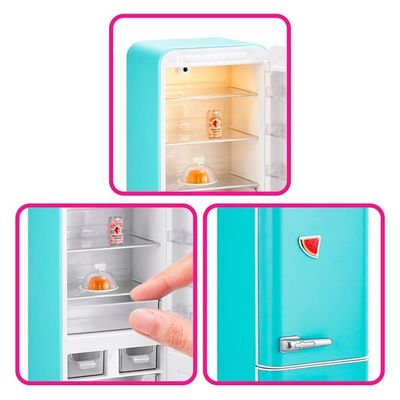 Brinquedo Kit Geladeira Mini + 3 Mini Fill The Fridge Culinária em Miniatura Candide