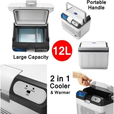 Geladeira Mini Cooler 12L Portátil 2 em 1 Branco para Carro Utibom