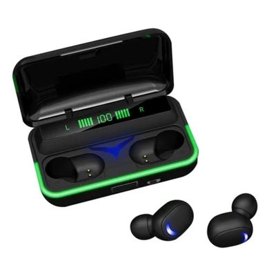 Headphone Sem Fio Black Carregamento Rápido com Case Carregador Power Bank