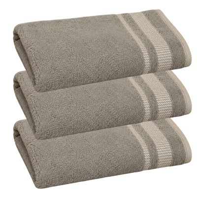 Kit 03 - Toalha Rosto KazzaVip Felpuda 100% Algodão Princess 45cm x 75cm Gris