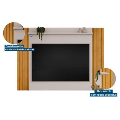 Rack c/Painel p/ TV 55 Pol Trend/Flat 160cm Off DJ Móveis